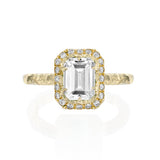 North-South Emerald-Cut Diamond Engagement Ring