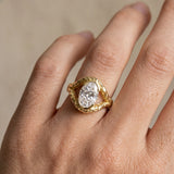 oval diamond engagement ring in 14k gold