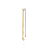 Long Luna Earring- White Topaz