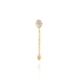 Luna Light Earring- White Topaz