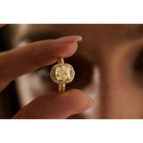 One-of-a-Kind Cushion-Cut Diamond Halo Ring 2.03 ct in 14K Gold