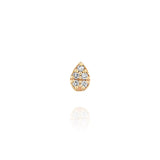 Pear Stud Mini - Diamonds Pave