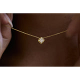 Princess Cut Diamond Necklace