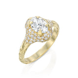 Mystic Temple Halo Engagement Ring