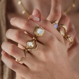 Mystic cushion Diamond Ring