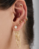 Shiny Moon Stud-Diamonds