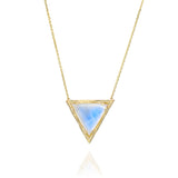 Mystic Triangle pendant - moonstone - Danielle Gerber Freedom Jewelry