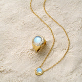 Baby Inanna Necklace - Moonstone & Diamonds - Danielle Gerber Freedom Jewelry
