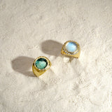 Theia Ring - Moonstone & Diamonds - Danielle Gerber Freedom Jewelry