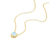 Baby Inanna Necklace - Moonstone & Diamonds - Danielle Gerber Freedom Jewelry