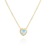 Baby Inanna Necklace - Moonstone & Diamonds