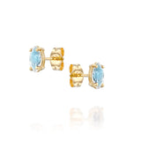 Mini Marquise Moonstone studs - Danielle Gerber Freedom Jewelry