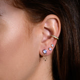 Mini Marquise Moonstone studs - Danielle Gerber Freedom Jewelry