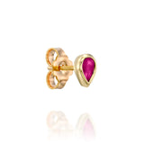 Pear stud- Ruby