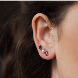 Marquise stud - Sapphire