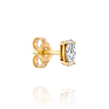 Marquise stud - White quartz