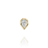 Pear stud - White Topaz