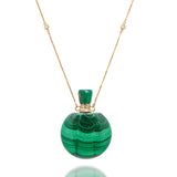 Potion bottle - Malachite - 14K GOLD - Danielle Gerber Freedom Jewelry