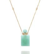 Potion bottle - Amazonite rectangle - 14K gold - Danielle Gerber Freedom Jewelry
