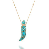 potion bottle - Turquoise Horn - 14K gold - Danielle Gerber Freedom Jewelry