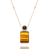 potion bottle - Tiger's Eye Rectangle - 14K gold - Danielle Gerber Freedom Jewelry