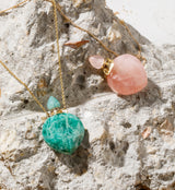 potion bottle - Heart Rose Quartz -14K GOLD - Danielle Gerber Freedom Jewelry