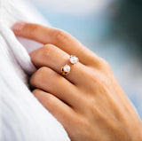 Lotus Pearls Ring - Rose Gold - Danielle Gerber Freedom Jewelry