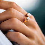 Lotus Pearls Ring - Rose Gold - Danielle Gerber Freedom Jewelry