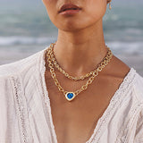 Inanna Links Necklace - Labradorite & Diamonds - Danielle Gerber Freedom Jewelry