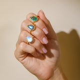 Gold Eden Ring - Moonstone