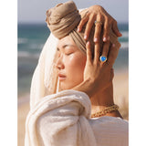 Heart signet ring - Labradorite