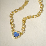 Inanna Links Necklace - Labradorite & Diamonds - Danielle Gerber Freedom Jewelry