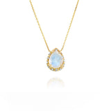 Baby Eden Necklace & diamonds - Moonstone drop - Danielle Gerber Freedom Jewelry