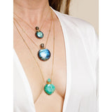 Potion bottle - Labradorite rain drop size - 14K GOLD - Danielle Gerber Freedom Jewelry