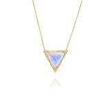 Mini Mystic Triangle pendant - moonstone - Danielle Gerber Freedom Jewelry