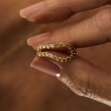 Adama Ombré Desert Diamond Infinity Open Split Band Ring in 14K Gold
