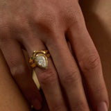 Organic Wave Nesting Ring in 14K Gold | Sculptural Stacking Band