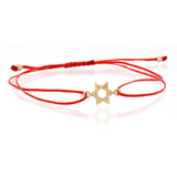 Macramé Star David Bracelet - 14K Gold