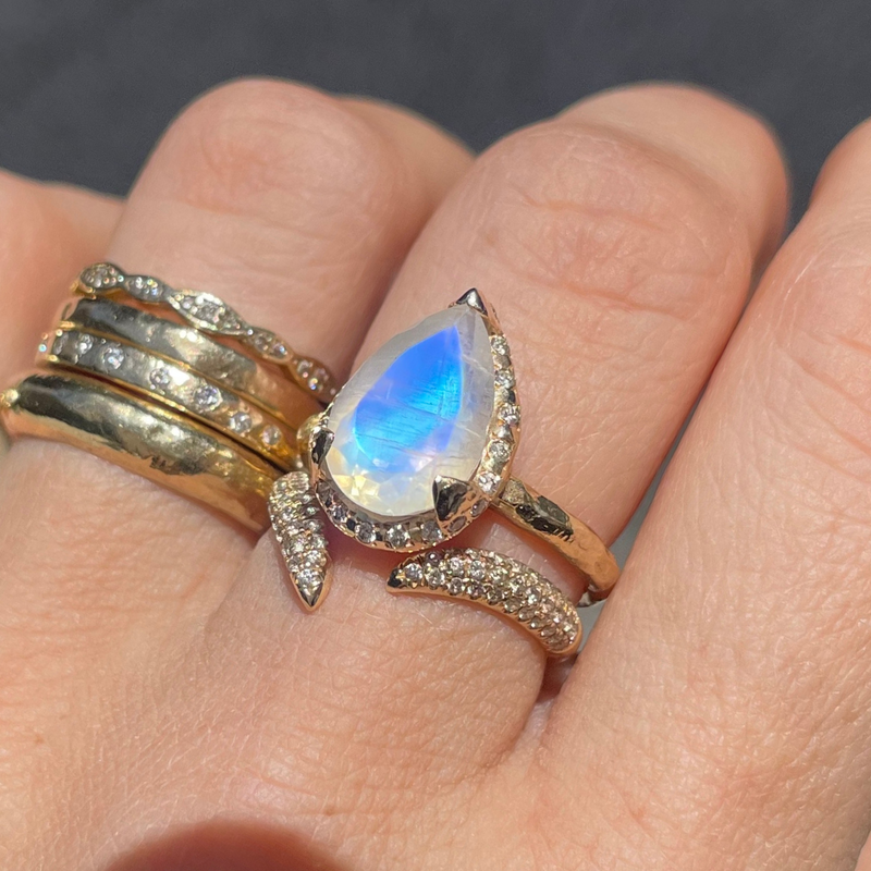 Gold Eden Ring - Moonstone