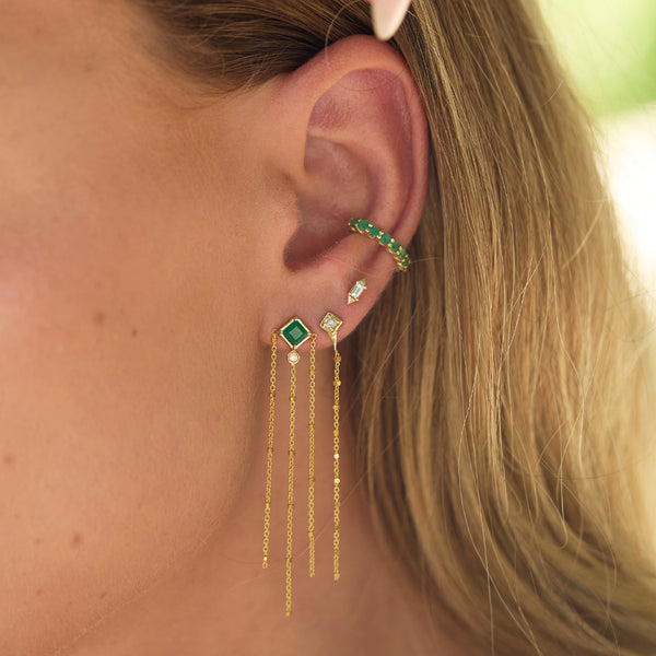 Princess Rosa Emerald Earring