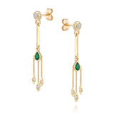La La Earrings - Emerald