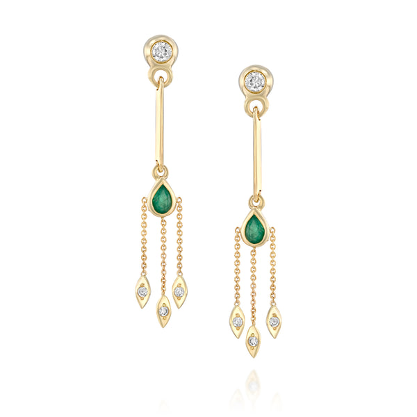 La La Earrings - Emerald