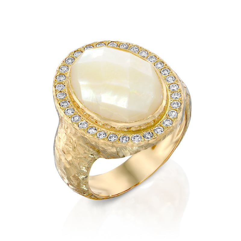 Mother of Pearl Signet ring