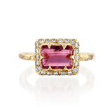 Mystic Rectangle Eden Ring - Pink Tourmaline