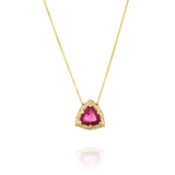 Mystic Trillion Necklace - Pink Tourmaline