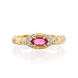 Mystic eden marquise & Diamonds Ring- Pink Tourmaline