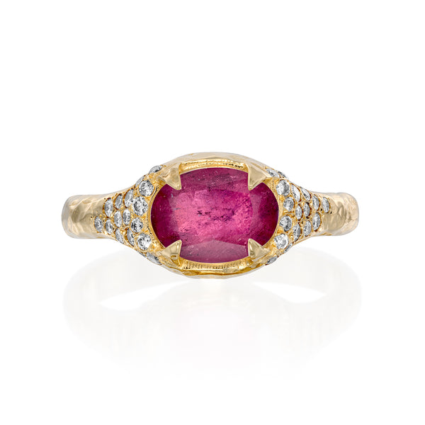 Mystic spell Oval Ring- Pink Tourmaline