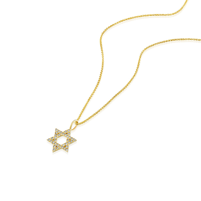 Star Of David Diamonds Necklace