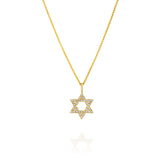 Star Of David Diamonds Necklace