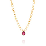 Mini Sahara Necklace- Pink Tourmaline And Diamonds